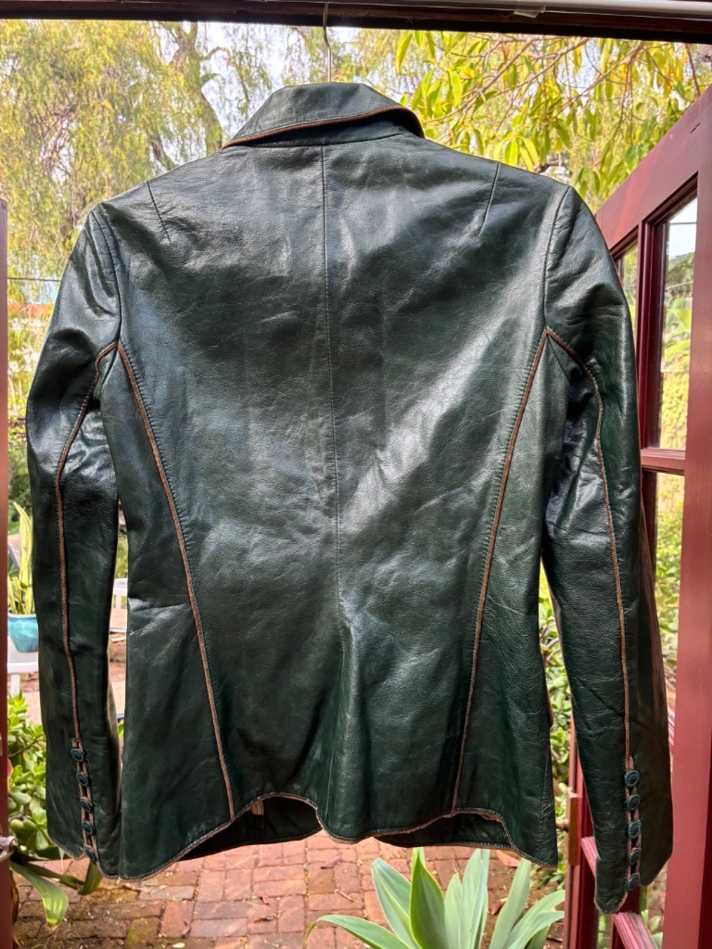 Green Leather Jacket - image 2